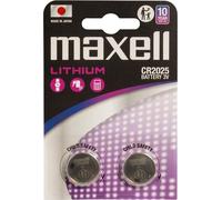 Maxell pack de 2 piles au lithium de button cr2025 3v