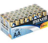 maxell Pile alcaline Mignon AA Présentoir 32 pièces