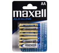 4 Piles Alcalines AA / LR6 Maxell Alkaline