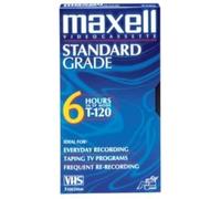 Maxell T120gx/5pk cassette VHS Standard Grade T-120, 6 hour 5-pack