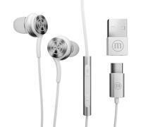 Maxell Xc1 Usb-c Wired Headphones With Usb-a Adapter White