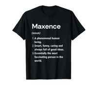 Maxence Définition du nom Dictionnaire Amusant T-Shirt Graphique avec Valeur