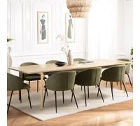Maxence - table à manger ext. 240 à 292cm pieds en bois de chêne massif