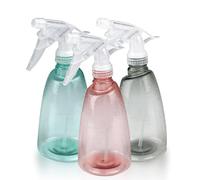 Maxentico 3 Pièces Vaporisateur Vide 500 ml, Rechargeable Gâchette en Plastique Flacon Pulvérisateur, 2 Pulvérisation Modes Transparent Spray Bouteilles, pour Nettoyage, Plante, Cheveux, Jardin