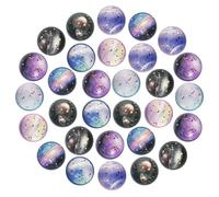 Maxentico 30 Pièces Balles Rebondissantes Enfant, 30 mm Balle Rebondissante, Bouncy Caoutchouc Balls, Espace Thème Balles, Space Party Favors Rubber Balls, pour Remplissage de Sac Cadeau