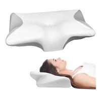 Maxentico 63 x 37 x 12cm Oreiller Ergonomique Cervical, Oreiller Memoire Forme, Coussin Orthopédique, Oreillers Ergonomiques pour la Nuque pour Dormeurs sur Le Côté, Le Dos et Le Ventre