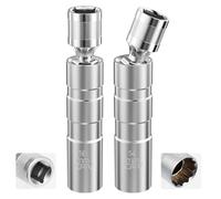 Maxentico Cle a Bougie 14mm et 16mm, 2 Pièces Precision Steel Clé À Bougie, Paroi Mince Clés À Bougie Allumage, Douille Bougie, Douilles de Bougie D'Allumage Magnétique, Généraux Bougie Cles