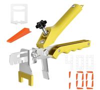 Maxentico Croisillon Carrelage Autonivelant de 2mm, 1 Système de Nivellement de Carrelage, 400 Clips+ 100 Cales, Kit de Niveleur Carrelage Croisillons pour le Bricolage et les Professionnels