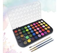 Maxentico Peinture Enfant, Kit Aquarelle Enfant Adulte Debutant, Voyage Watercolor Paint Coffret Aquarellum, Buildable Finition Palette de Mixt D'Art Set 48 Couleurs Dans une Boîte Portable