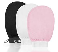 Maxentico pour Gant Exfoliant Corps, Gants Exfoliants pour le Visage, Exfoliating Gloves, de toilette de Bain Super Doux Gants(3Pcs), pour Gommage Corporel Exfoliant pour le Bain, Spa, Massage