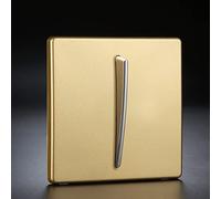 MAXEPO 86 Type Interrupteur d'éclairage Mural Interrupteur d'éclairage Domestique Interrupteur en métal dissimulé Interrupteurs d'éclairage Modernes Personnalité dorée Intérieur 1-4 Gang Interrupteur