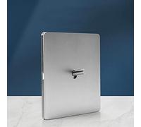 MAXEPO Interrupteur d'Éclairage Mural en Laiton Gris Mat Levier 86 Acier Inoxydable Pure 1-4 Gang 2 Voies Panneau Brossé Dissimulé Double Commande