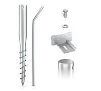 Maxerio 80 cm Base-Set 2er Fondation à vis + Accessoires; Ø 60 x 2; M12