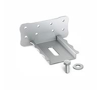Maxerio® Lot de 4 Consoles (Support en Bois équarri, galvanisé à Chaud) pour Fondation à vis avec vis (M12) et rondelle