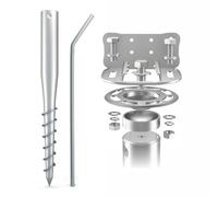 Maxerio Lot de 6 Bases Tilt avec Console galvanisée à Chaud 60 cm Ø 60 x 2 mm M12