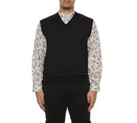 Maxfort Gilet Homme en Laine Merinos, Col en V, grande taille Homme, Maillot, Noir , 10XL