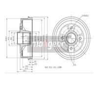Maxgear 19-1030 Tambour de frein pour roue arrière