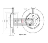 MAXGEAR 2X Disque De Frein Arrière Ø269 Mm Ventilé Pour Audi A8 4D2 4D8 4.2