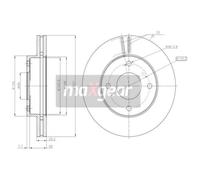MAXGEAR 2X Disque De Frein Avant Ø257 Mm Ventilé Pour Nissan NV200 Evalia