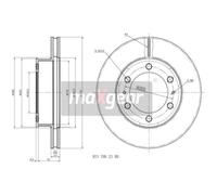 MAXGEAR 2X Disque De Frein Avant Ø297 Mm Ventilé Pour Toyota Hilux VII