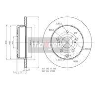 MAXGEAR 2x Disques de Frein Arrière Ø281 MM Plein pour Toyota Rav 4 IV WWA4_