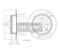 MAXGEAR 2x Disques de Frein Arrière Ø291.5 MM Plein pour Nissan Tiida Hayon C11