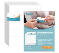 MaxGear Lot de 200 cartes de visite vierges imprimables, 8,9 x 5,1 cm d'épaisseur, compatibles avec imprimantes laser et à jet d'encre, impression double face, poids lourd, papier blanc mat, 10 cartes