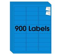 MaxGear Lot de 30 feuilles de 900 étiquettes bleues fluo de 21,6 x 27,9 cm pour imprimante à jet d'encre ou laser, pour un tri et une organisation efficaces, adhésif puissant, 2,5 x 6,3 cm