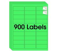 MaxGear Lot de 30 feuilles de 900 étiquettes vertes fluo de 21,6 x 27,9 cm pour imprimante à jet d'encre ou laser, pour un tri et une organisation efficaces, adhésif puissant, 2,5 x 6,3 cm