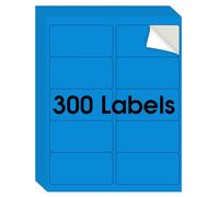 MaxGear Lot de 30 feuilles d'étiquettes bleues fluo de 21,6 x 27,9 cm, pour imprimante à jet d'encre ou laser, pour un tri et une organisation efficaces, adhésif puissant, 5,1 x 10,2 cm