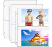 MaxGear Lot de 30 pochettes de protection transparentes pour classeur à 3 anneaux, pages d'album photo, 21,6 x 27,8 cm, 2 pochettes par page
