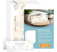 MaxGear Lot de 40 cartes de tente imprimables vierges pour imprimantes laser ou jet d'encre, 8,9 x 27,9 cm, blanches, 40 feuilles