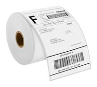 MaxGear Lot de 500 étiquettes thermiques directes de 10,2 x 15,2 cm, étiquettes d'expédition blanches, perforées, qualité commerciale, adhésif permanent, compatible avec la plupart des imprimantes