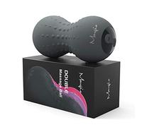 Maxgia Balle de Massage Vibrante Chauffante,Double Balle,Peanut Rouleau de Dos,Pieds-5 Modes de Vibration Relâchement Myofascial Muscle Récupération Soulagement de la Douleur(Gris)