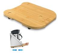 Maxgia Planche à roulettes pour Thermomix TM6/TM5, en bois élégant, 2ème génération, planche à roulettes pour Thermomix Slider, facile à déplacer, support Thermomix TM6/TM5
