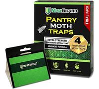 MaxGuard Lot de 4 pièges à Mites pour Garde-Manger - Phéromones Extra résistantes - Colle adhésive Non Toxique pour Les Mites Alimentaires et placards dans Votre Cuisine - Piège et Tue Les Mites de