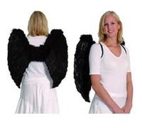 Maxi Ailes Ange En Plumes Noires - Noir - Taille Unique noires G