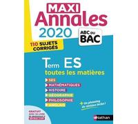 Maxi Annales Bac Tle Es - Edition 2020
