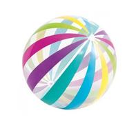 Maxi Ballon De Plage Gonflable Fun Et Colore Diametre Geant Xxl 107 Cm - Jeu D'eau, Piscine - Set Balle De Jeu Jumbo Et Carte