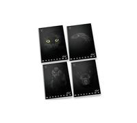 Maxi Cahier Pigna Monochrome Noir 0230337 4m - Rayures 4m - Pack De 10 Cahiers Abs.