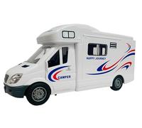 Maxi Camper Jouet avec lumières sonores royales portes capot ouvrables mouvement à embrayage motorhome modèle camping-car grand 27 cm Touringcar voiture caravane Van caravane jouet autocaravane