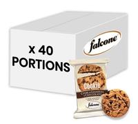 Maxi Cookie Coeur fondant Falcone Gianduja et Chocolat Lait - Carton de 40 cookies