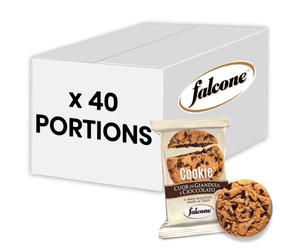 Maxi Cookie Coeur fondant Falcone Gianduja et Chocolat Lait - Carton de 40 cookies
