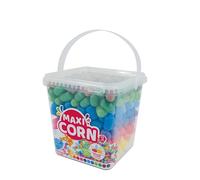 Maxi Corn - Seau Flocons de Maïs - 380 Flocons - 12 Couleurs - Jeu éducatif et sensoriel - Loisirs Créatifs - Assemblage à l'eau sans Colle - Dès 3 Ans, Jaune