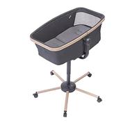 Maxi-Cosi Alba Couffin Tout en 1 pour bébé, couffin inclinable et Chaise Haute, Tissus 100% recyclés, 0 Mois à 3 Ans (15 kg), combiné avec Le kit Repas Alba, Beyond Graphite