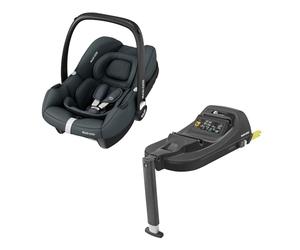 Maxi-Cosi CabrioFix i-Size + Embase, Siège Auto Bébé, 0 à 12 mois, 12 kg max., Siège Auto ISOFIX Léger (3,2 kg), Ultra-molletonné, Compatible avec les Poussettes Maxi-Cosi