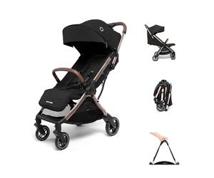 Maxi-Cosi Eva3 Poussette, 0 - 4 ans, 0 - 22 kg, Poussette Bebe, Légère, Compacte, Position Allongée, 3 Positions d'Inclinaison, Pliage Automatique, Sangle de transport, Essential Black Champagne