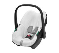 Maxi-Cosi Housse de siège-auto en coton biologique pour CabrioFix i-Size/Pebble S, Housse de siège-auto pour bébé, Matériaux doux, respirants et absorbant l'humidité, Lavable en machine, Blanc naturel