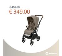Maxi-Cosi Poussette Leona² ultra-compacte légère, pliage 1 main, assise réversible – Twillic Truffle