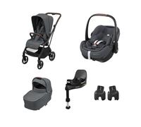 Maxi-Cosi Leona² + Sense + Pebble 360 Pro² + FamilyFix 360 Pro + Adaptateur de Sièges auto bébés - Twillic Graphite